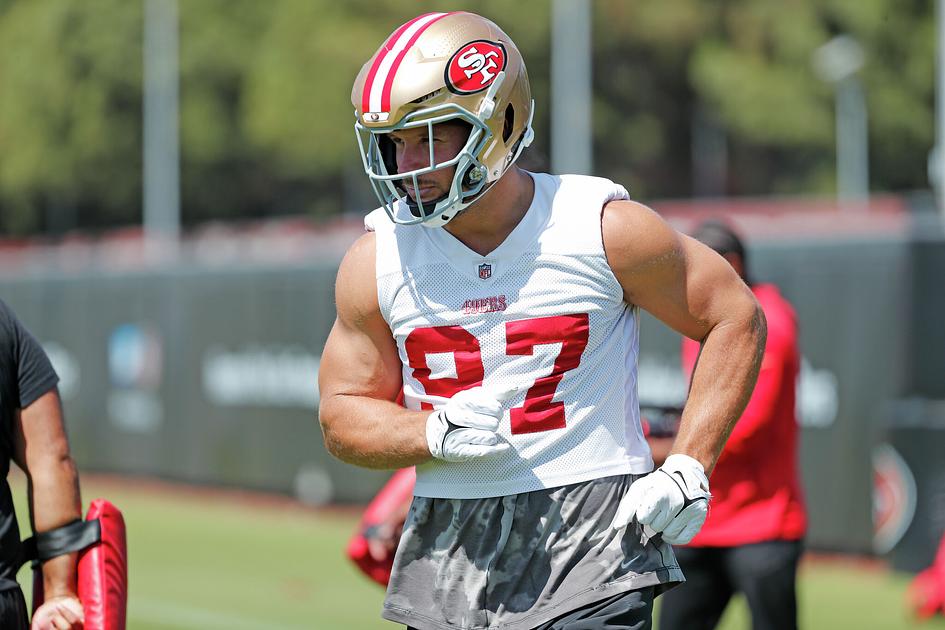 Nick Bosa diagnosed with calf strain, out several weeks