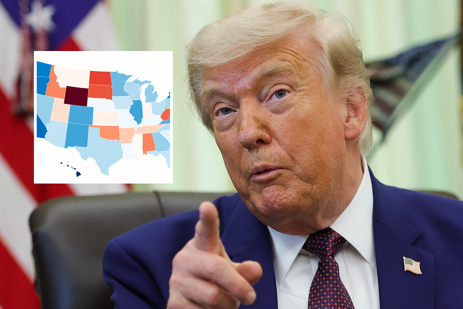 Aprobación de Trump cae al 36 % en nuevo sondeo, disminuye en la mayoría de estados