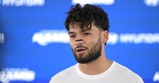 Rams receiver Puka Nacua talks rehab and fatherhood ahead of Australia game