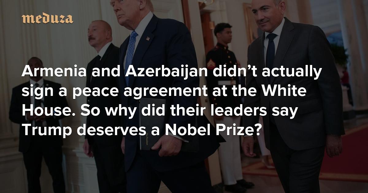 Armenia and Azerbaijan Sign U.S.-Brokered Peace Agreement