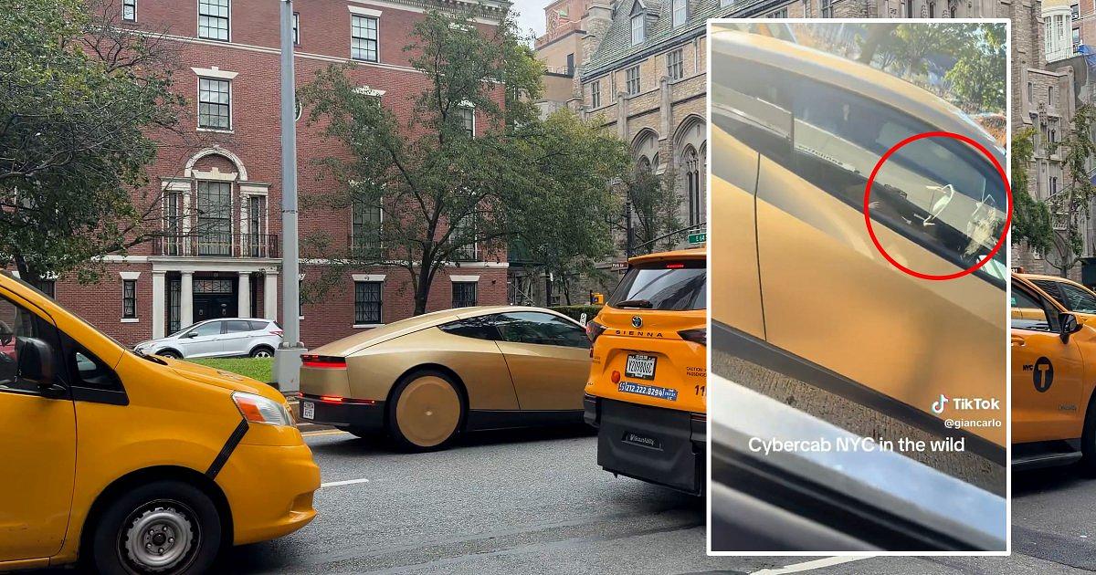 Tesla tests steering-wheel-equipped Cybercab robotaxis in New York