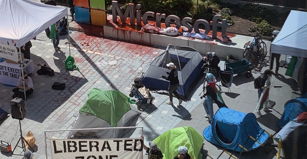 Microsoft Terminates Two Employees Following Protest in President's Office