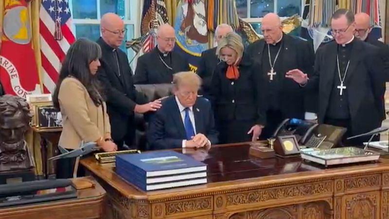 Catholic bishops regret White House prayer meeting with President Trump
