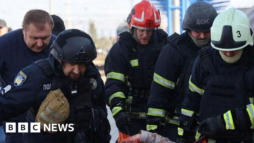Russian drone strike on Dnipro railway station kills at least 14