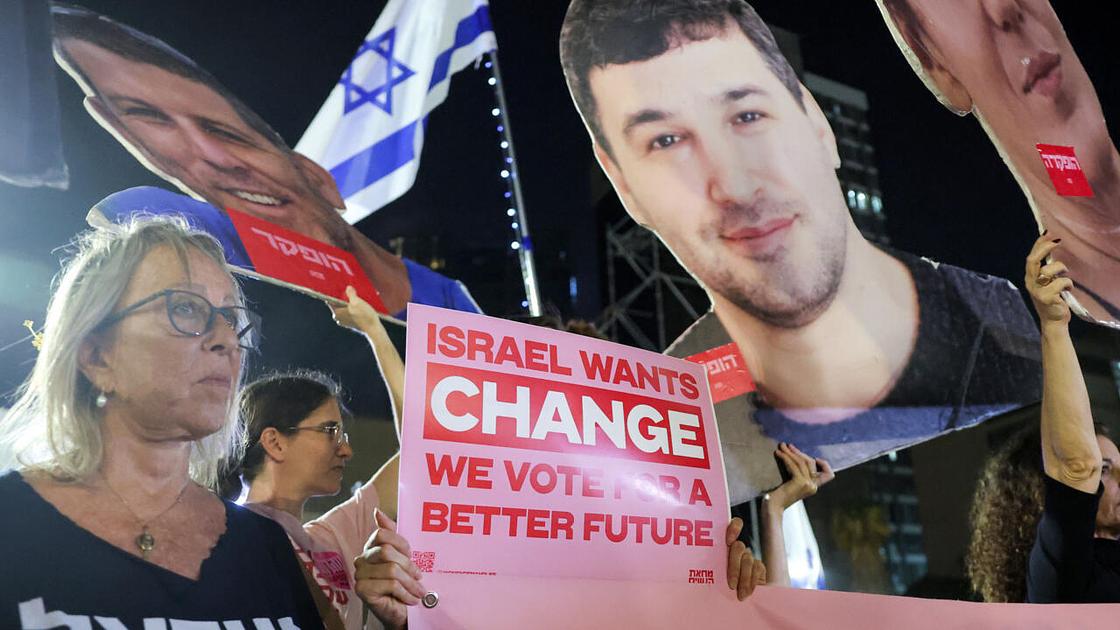 Thousands protest in Tel Aviv ahead of Israeli election