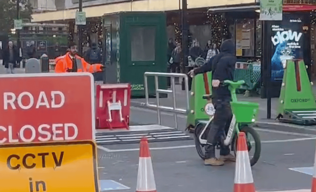 TfL officer unable to stop e-bike riders on newly pedestrianised Oxford Street
