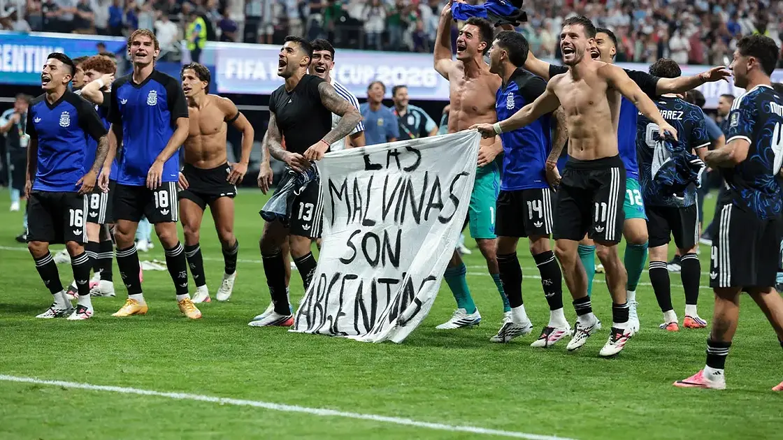 Argentina unfurls Falklands banner after World Cup semifinal win