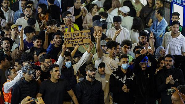 Moroccan Youth Protest Government's World Cup Spending Priorities