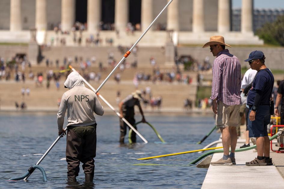 Trump claims six arrests over Reflecting Pool vandalism amid repair debate
