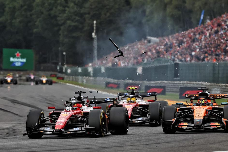 Antonelli wins Belgian Grand Prix as Russell crashes out