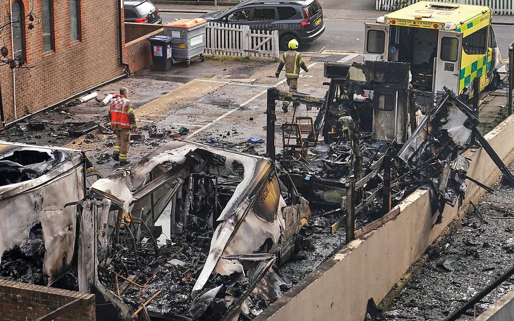 Four Arrested in London Ambulance Arson Case