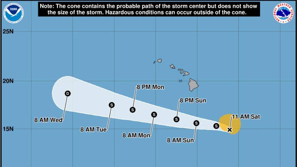 Tropical Storm Moke nears Hawaii as island recovers from Hurricane Lala
