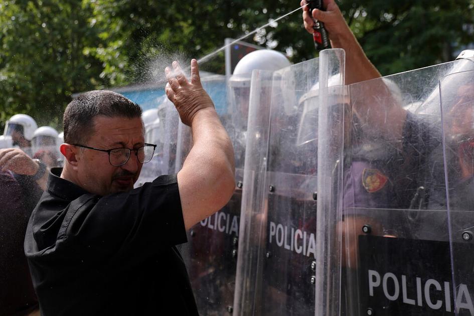 Albanian police clash with protesters over coastal resort plan
