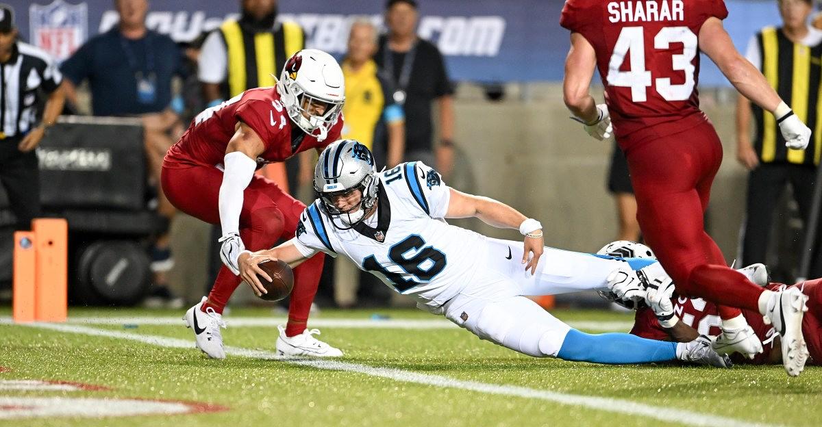 Panthers edge Cardinals with rookie QB's game-winning run