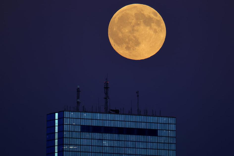 October's Harvest Supermoon Illuminates Night Sky